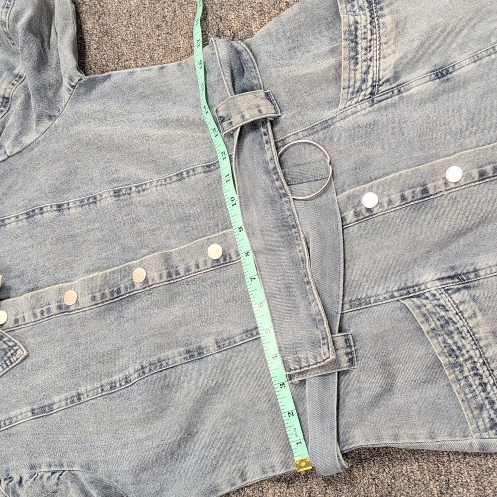 Fate Blue Denim Dress with Belted Waist - Picture 13 of 14